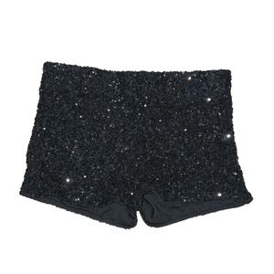 Forever 21 Glitter Sequin Black Short Shorts Size Medium.